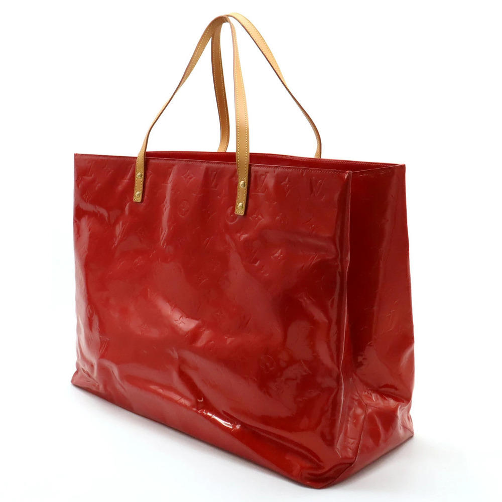 Louis Vuitton Rouge Enamel Monogram Red Vernis Shoulder Calf Lead Bag Tote